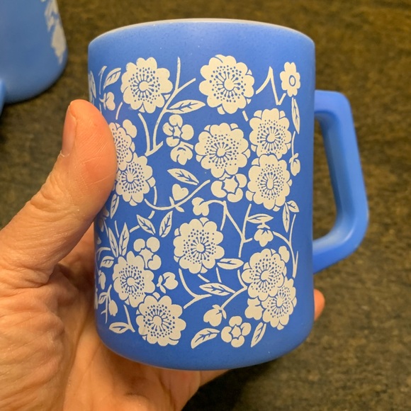 FEDERAL GLASS | Set of 2 | Calico Flower Mugs - Picture 7 of 14